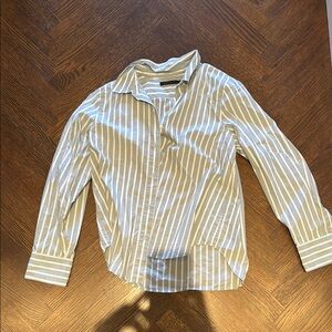 Jenni Kayne Striped Blouse in White and Tan